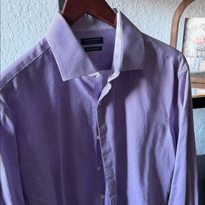 Tailorbyrd Men's Purple Checkered Dress Shirt
